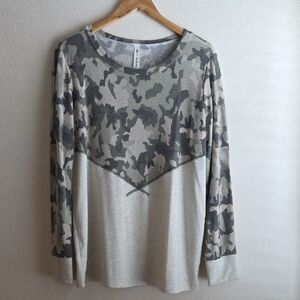 Camouflage Long Sleeve Top